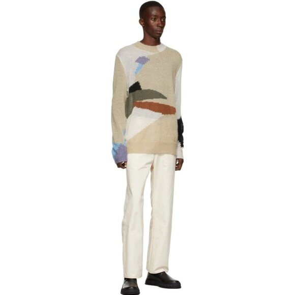 Mens Brownstone Mohair Landscape Sweater Oversized Size 1 XS NWT - Picture 1 of 8